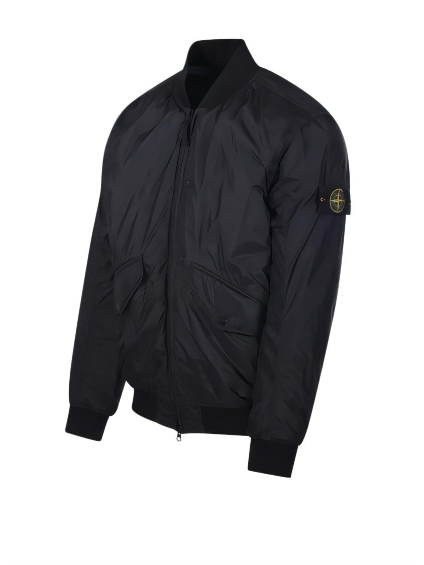 Zip Front Jacket With Oversized Fit