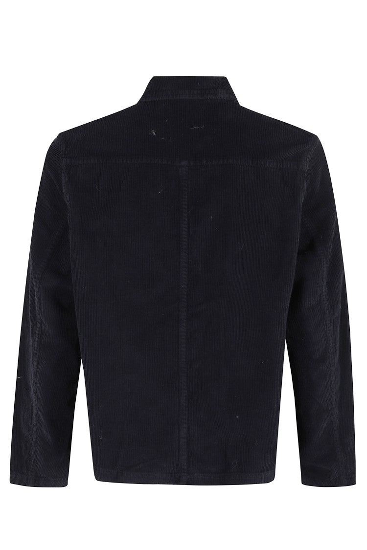 Ribbed Knit Worker Jacket