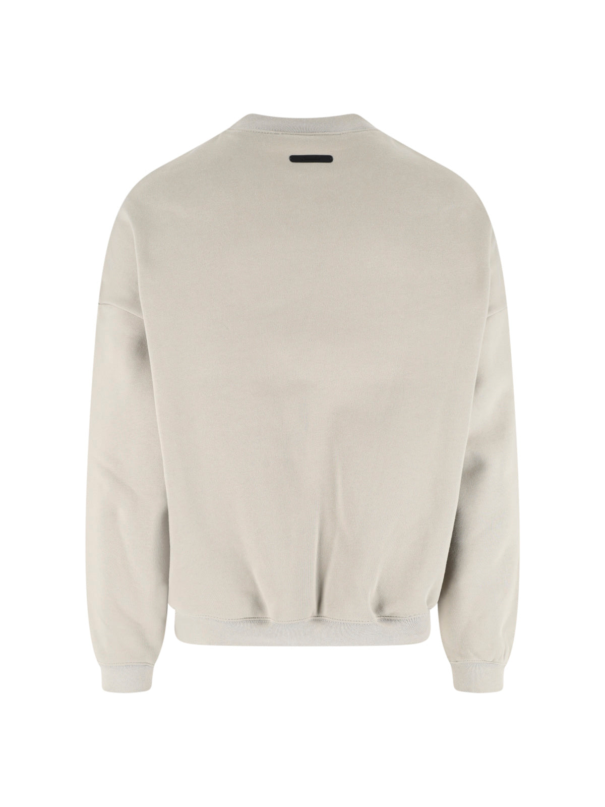 Black Relaxed Arched Logo Cropped Headed Sweatshirt