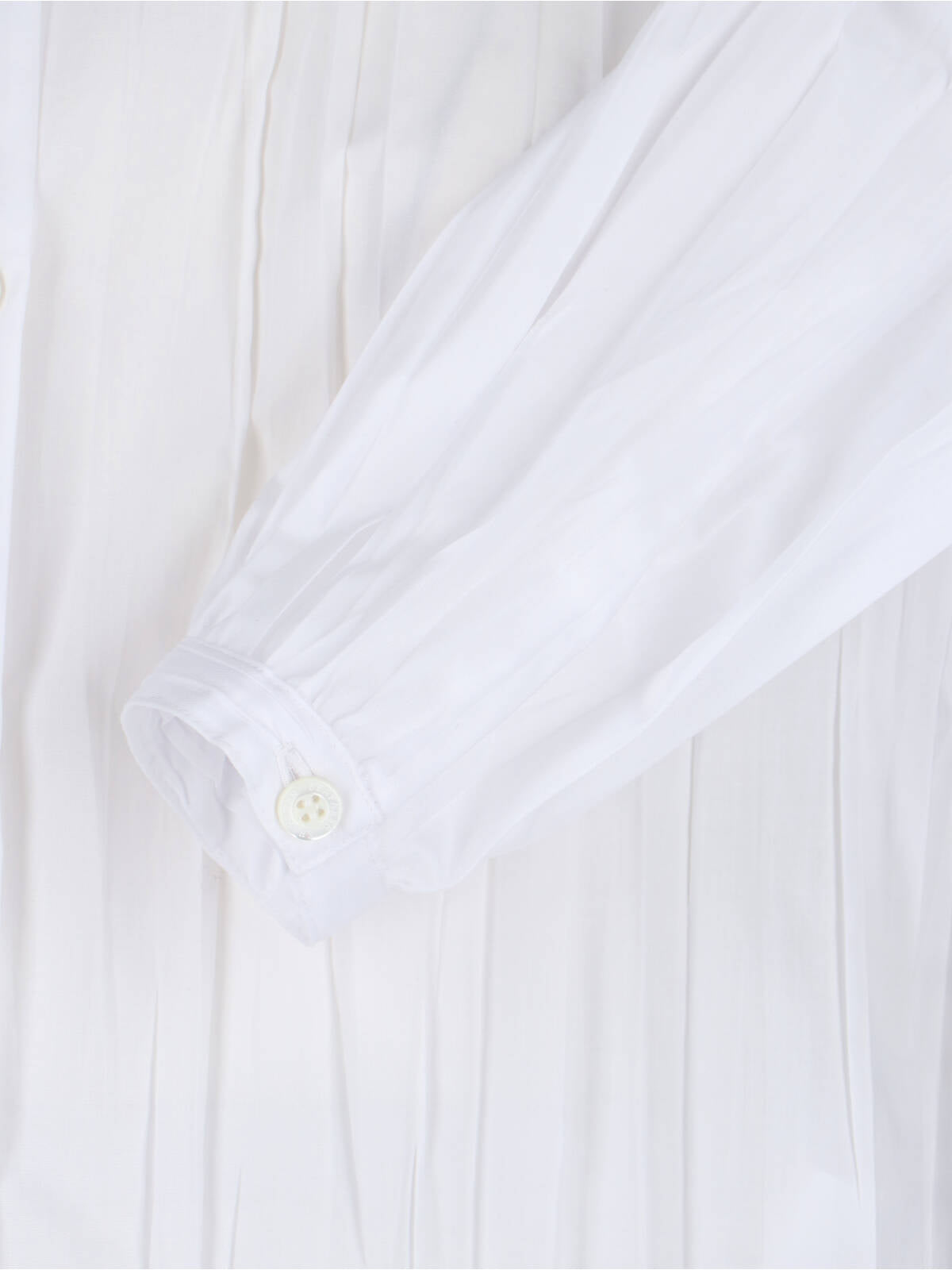 White Crinkle Shirt with Chain Detail