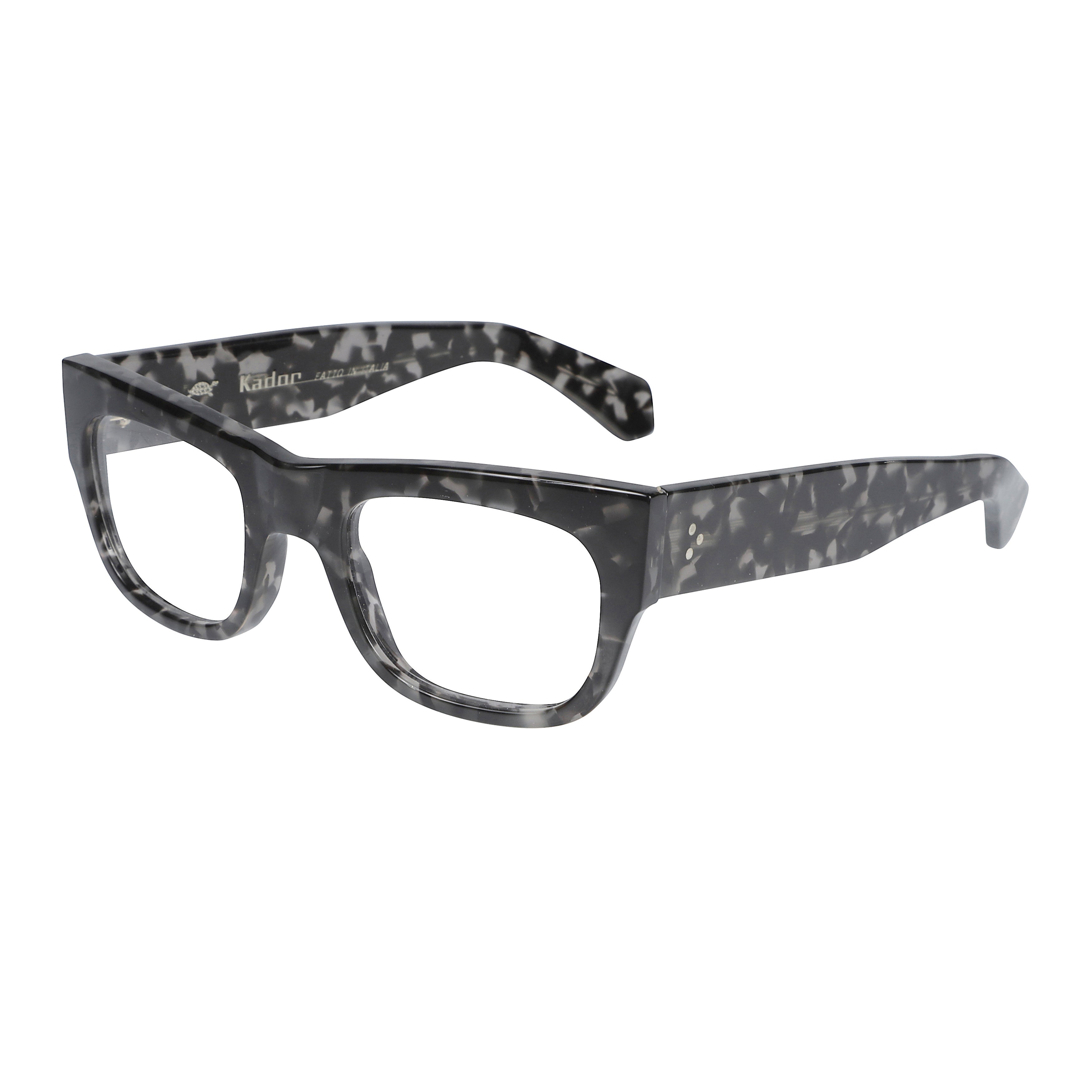 Timeless Rectangular Eyeglasses with Marbled Finish