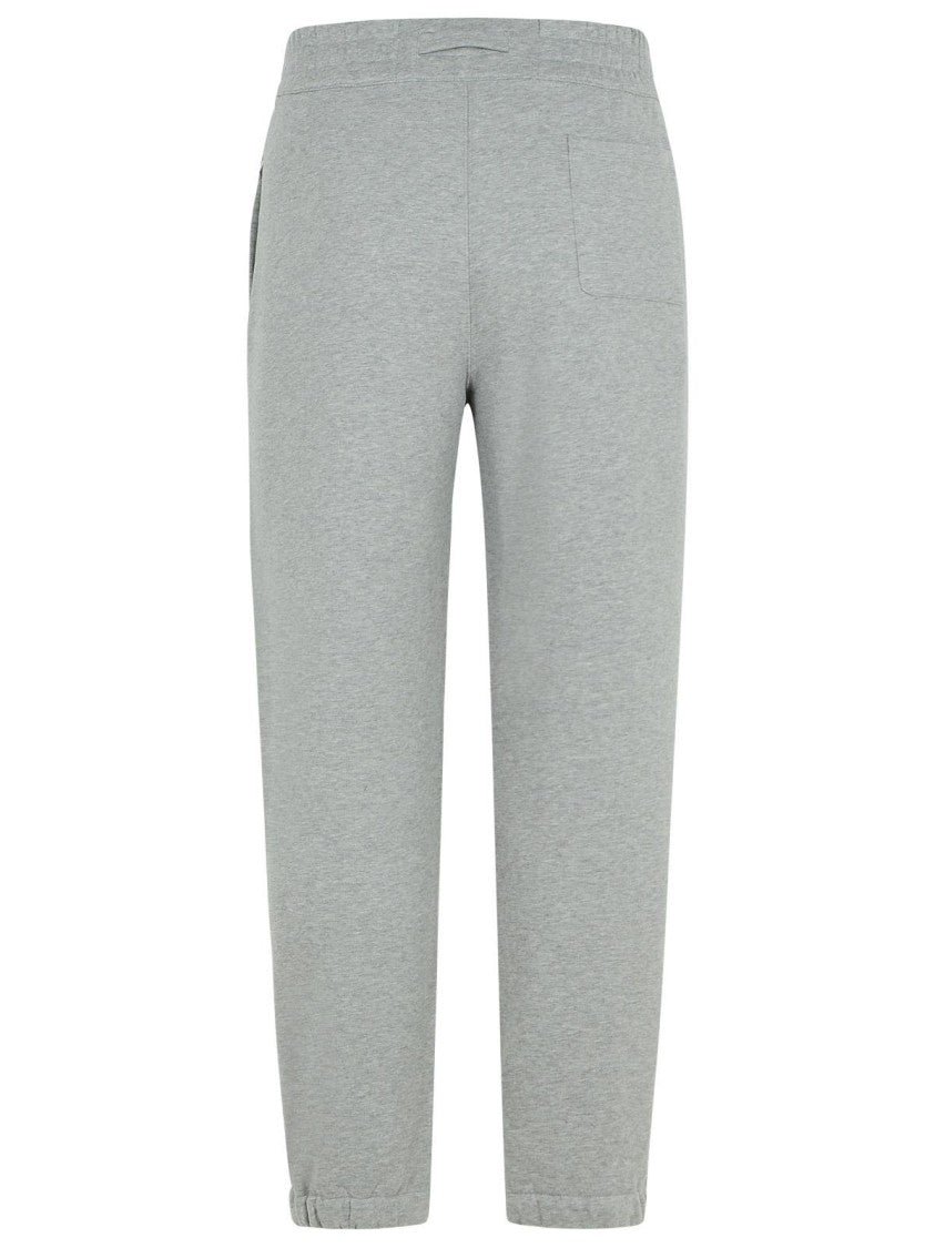 Relaxed Fit Grey Trousers With Elastic Waistband