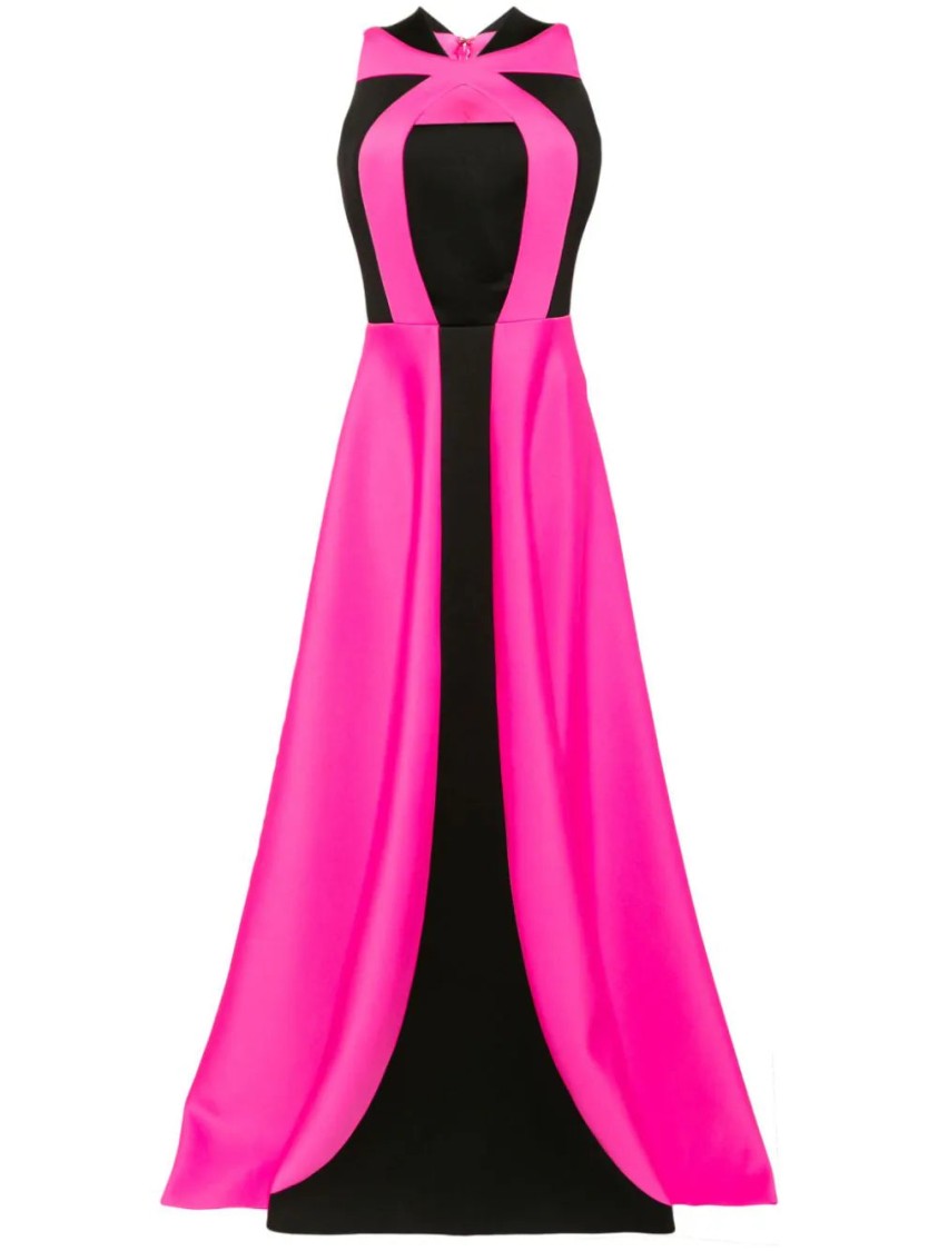 Neoprene Dress With Contrasting Cuts