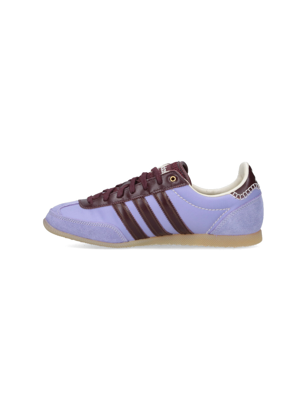 "Japan" Sneakers, In Purple Leather, Round Toe