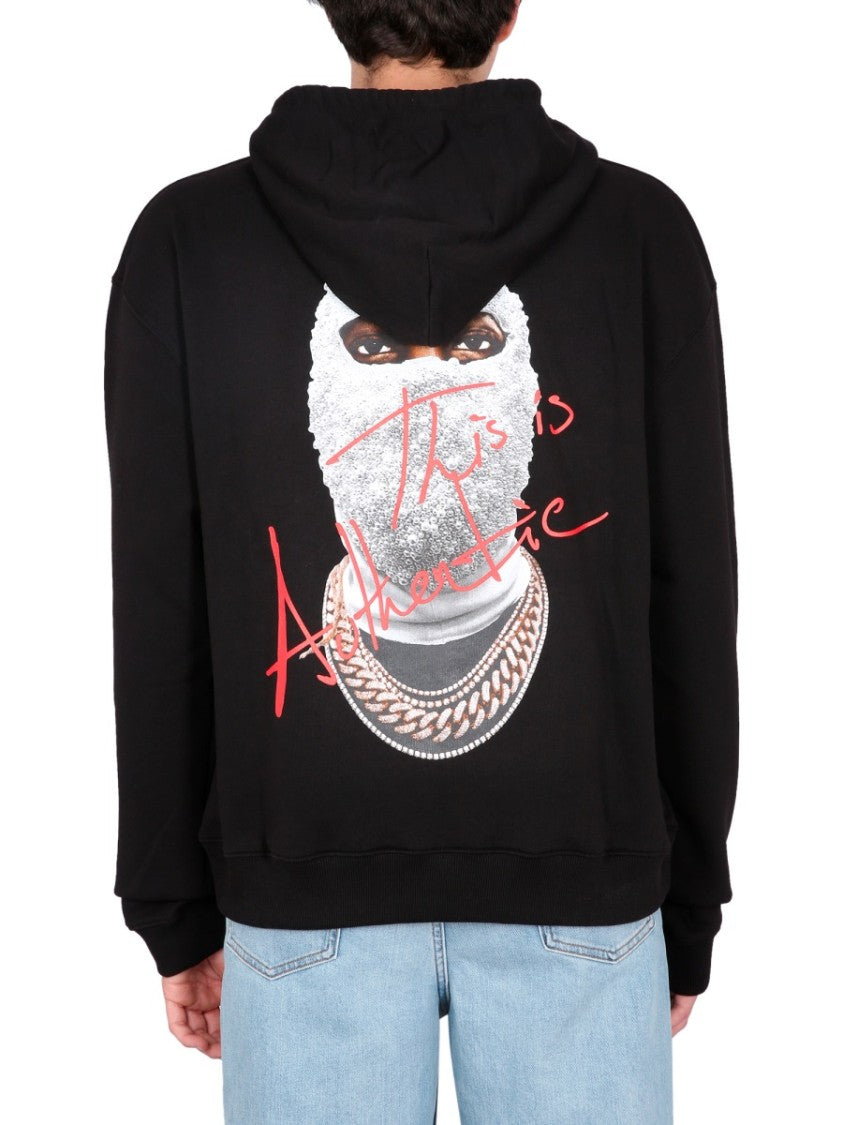 Graphic Print Black Sweatshirt