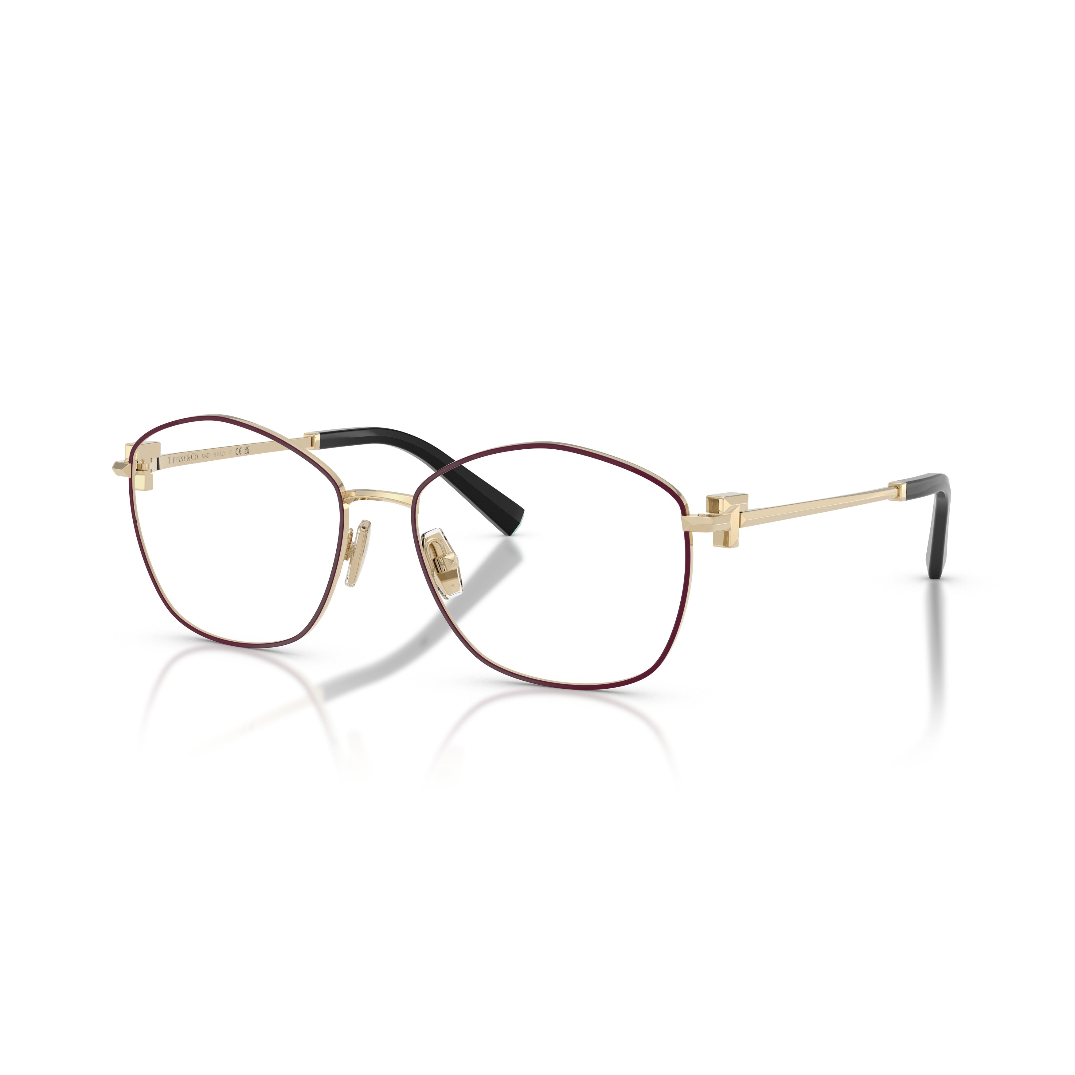 0tf1174 Geometric Metal Frame Eyeglasses