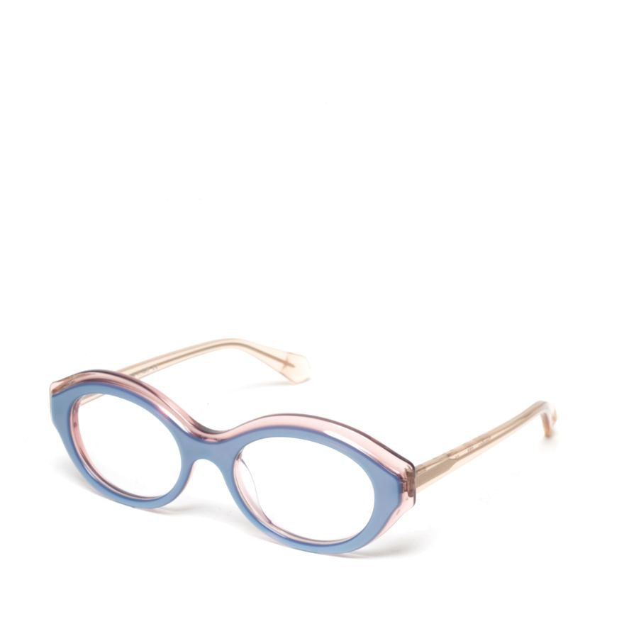 Timeline Oval Frame Dual-Tone Eyeglasses with Glossy Finish