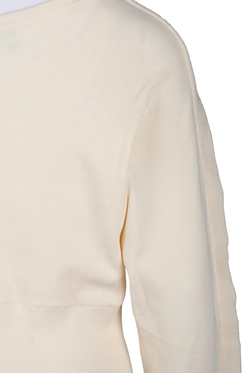 One-Shoulder Viscose Polyester Top - White