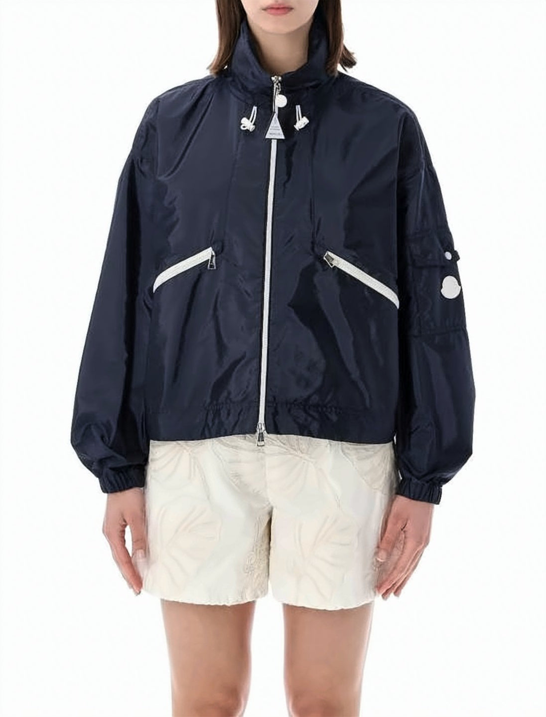 Lightweight Shiny Jacket With High Collar