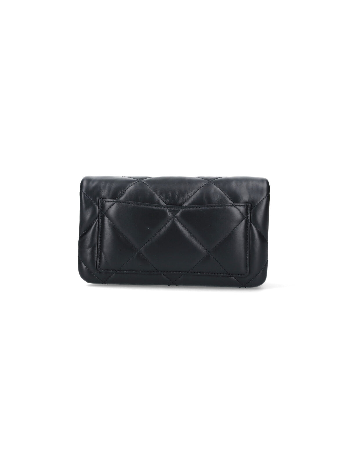 Diamond-Quilted Black Napa Leather Wallet
