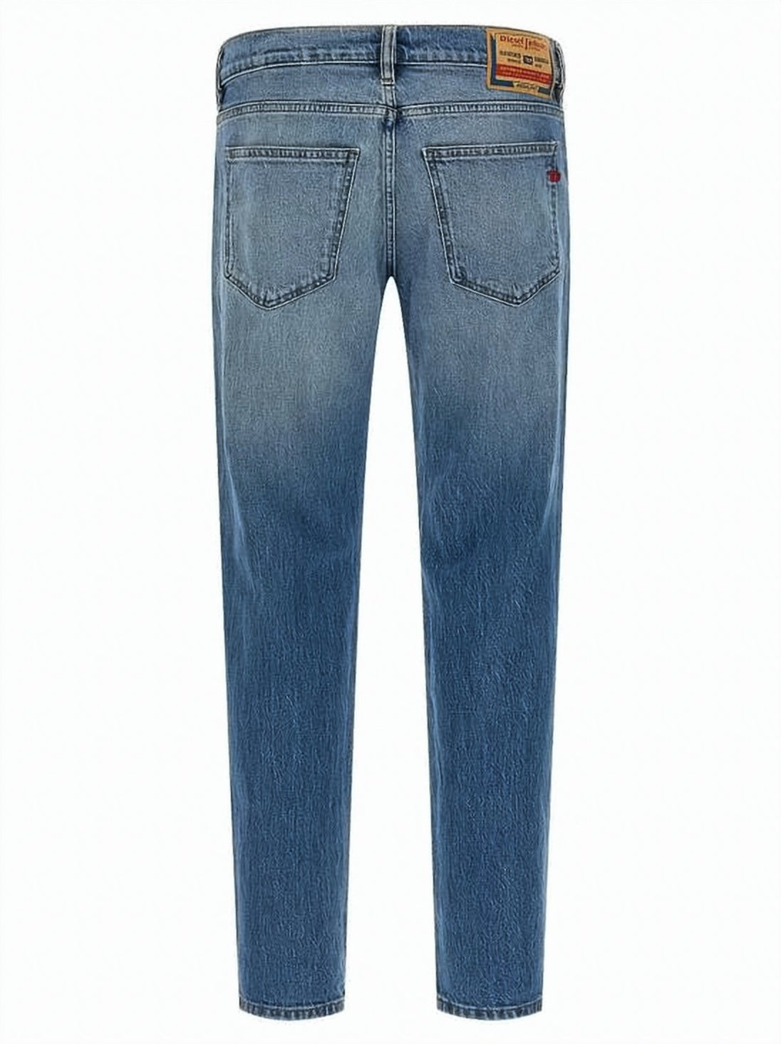 Medium Blue Slim-Fit Denim Jeans with Classic Five-Pocket Design