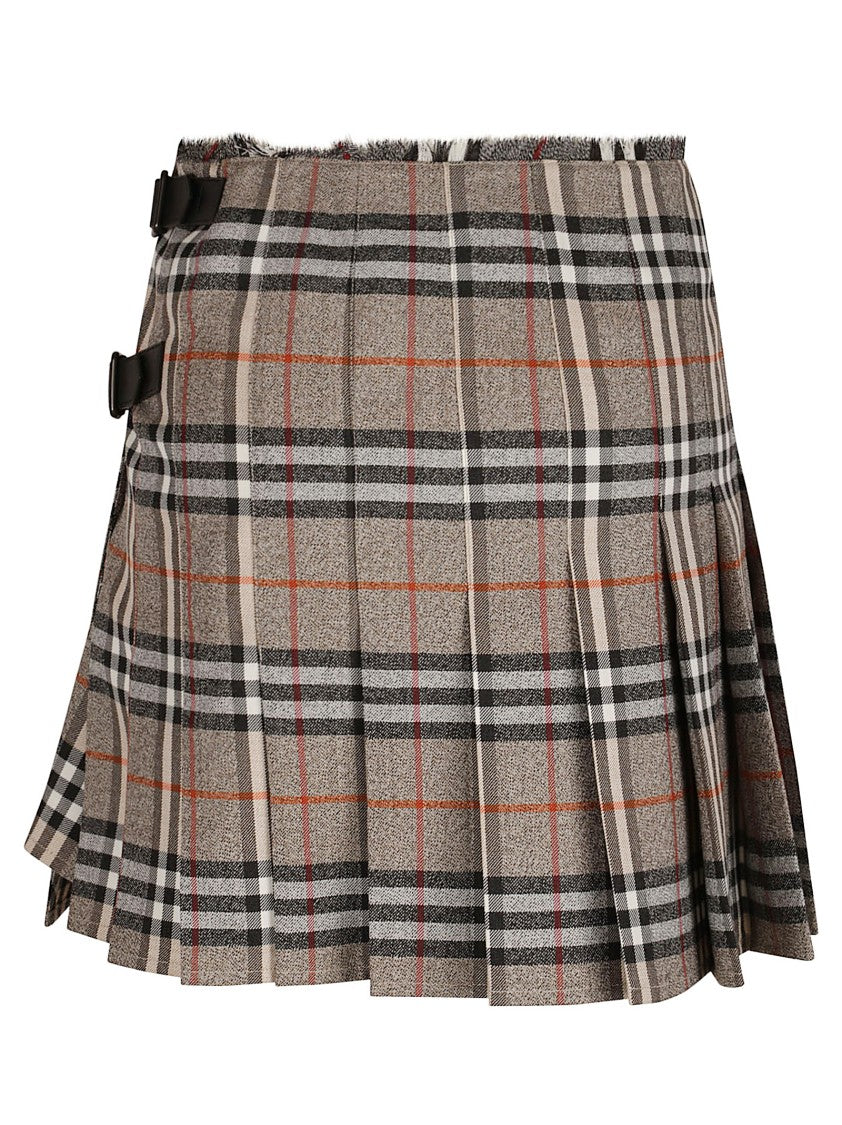 Wrap Closure Wool Skirt