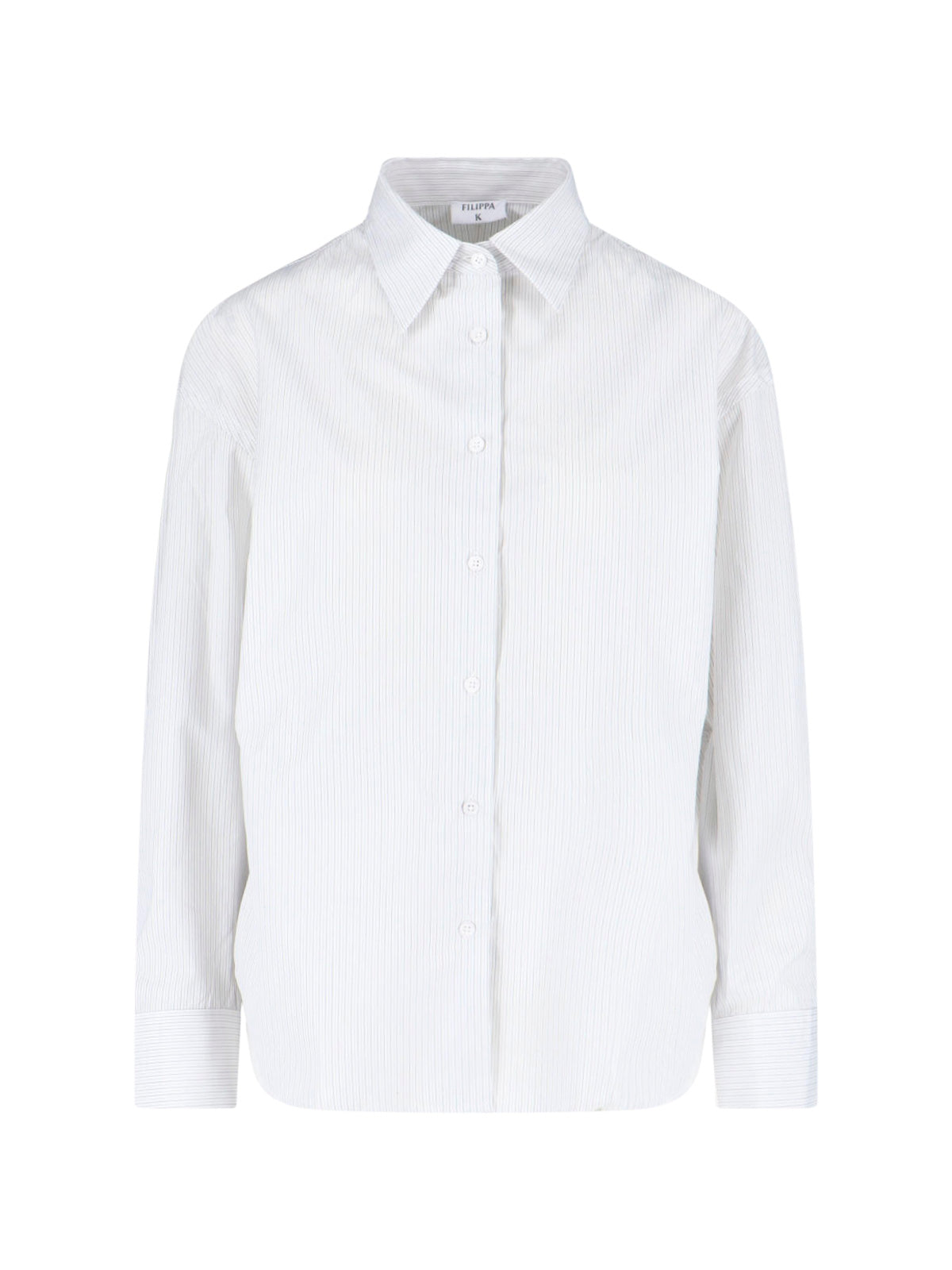 White Hourglass Striped Cotton Formal Shirt