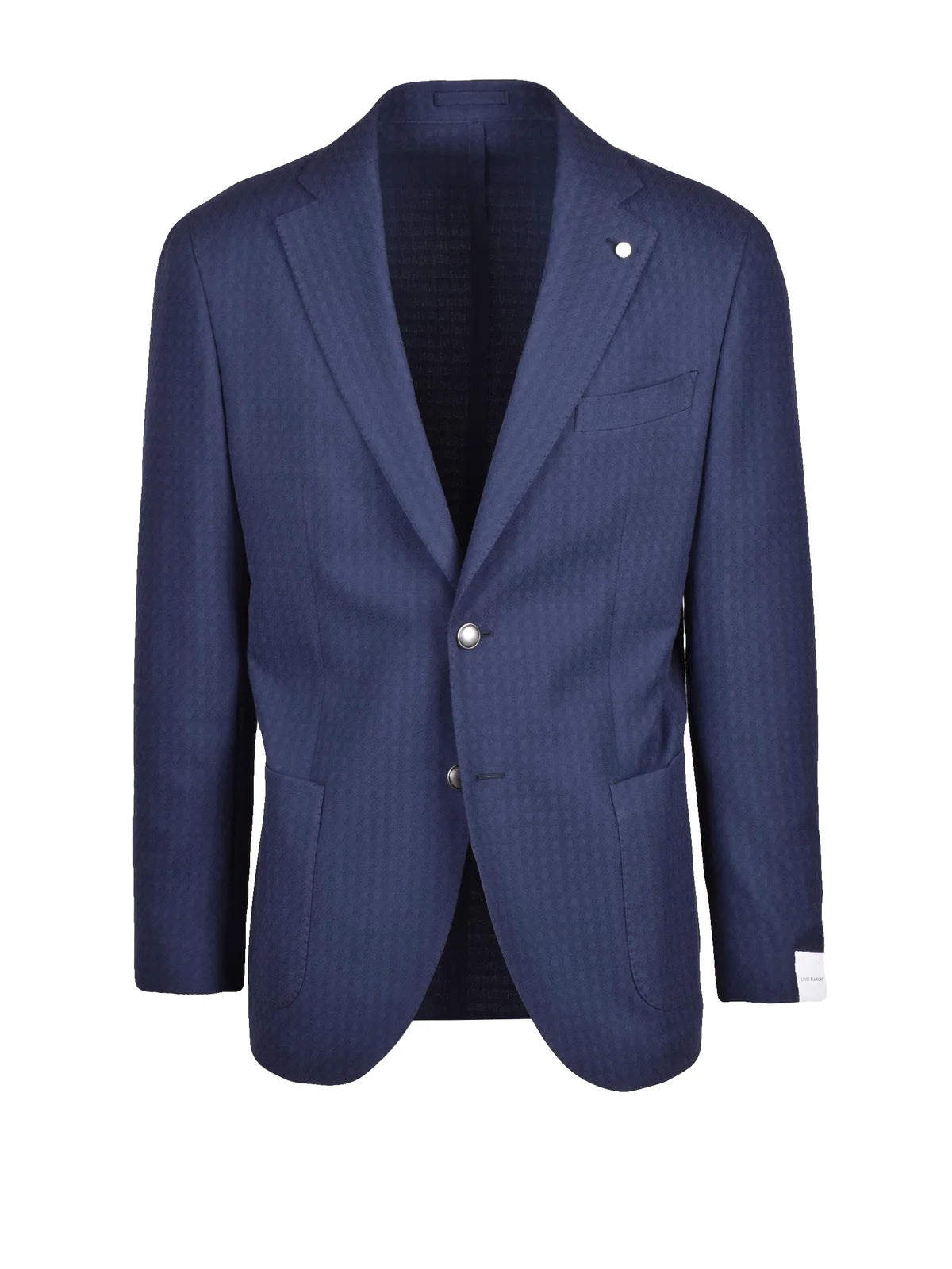 Cotton Rounded Blazer - Navy Blue