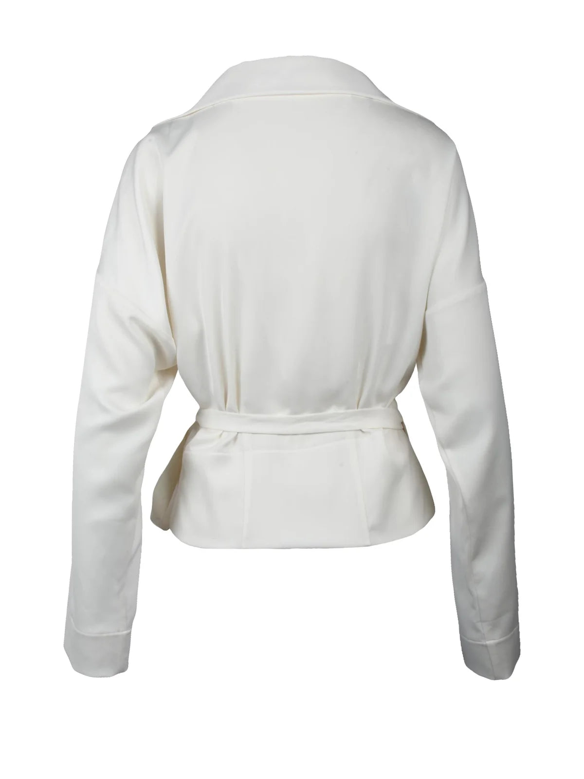 Satin Robe Jacket - White