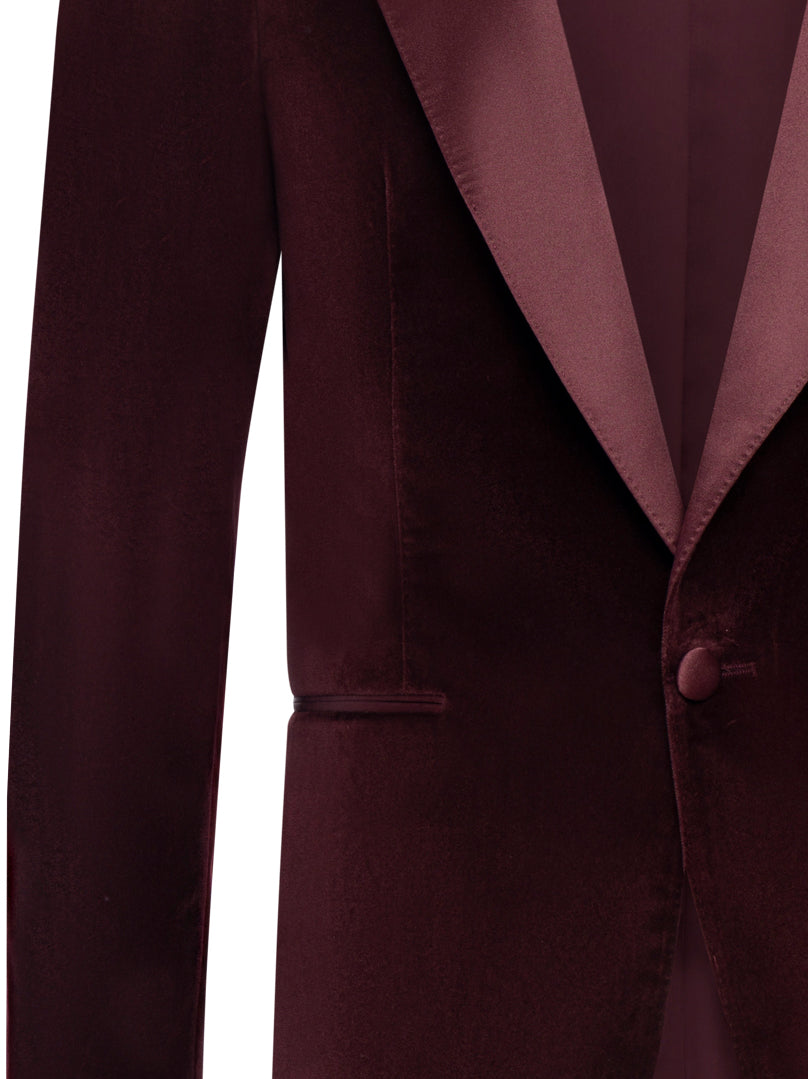 Single-Breasted Velvet Jacket