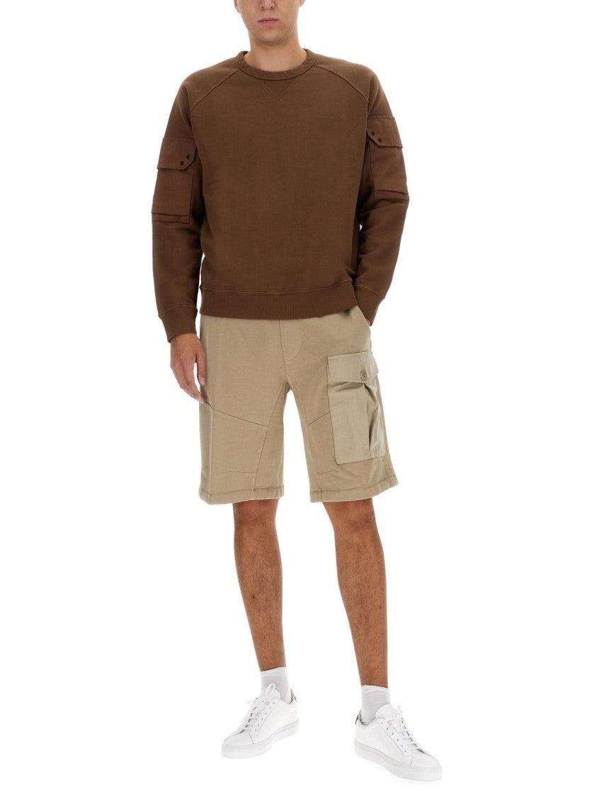 Regular Fit Brown Sweatshirt With Logo