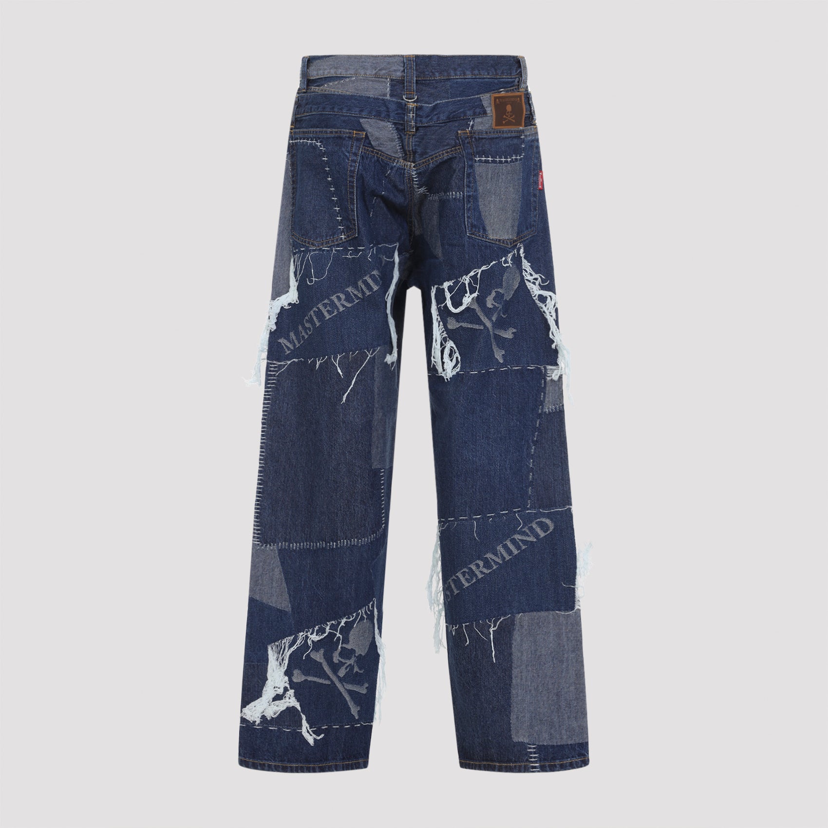 Classic Straight-Cut Distressed Denim Jeans