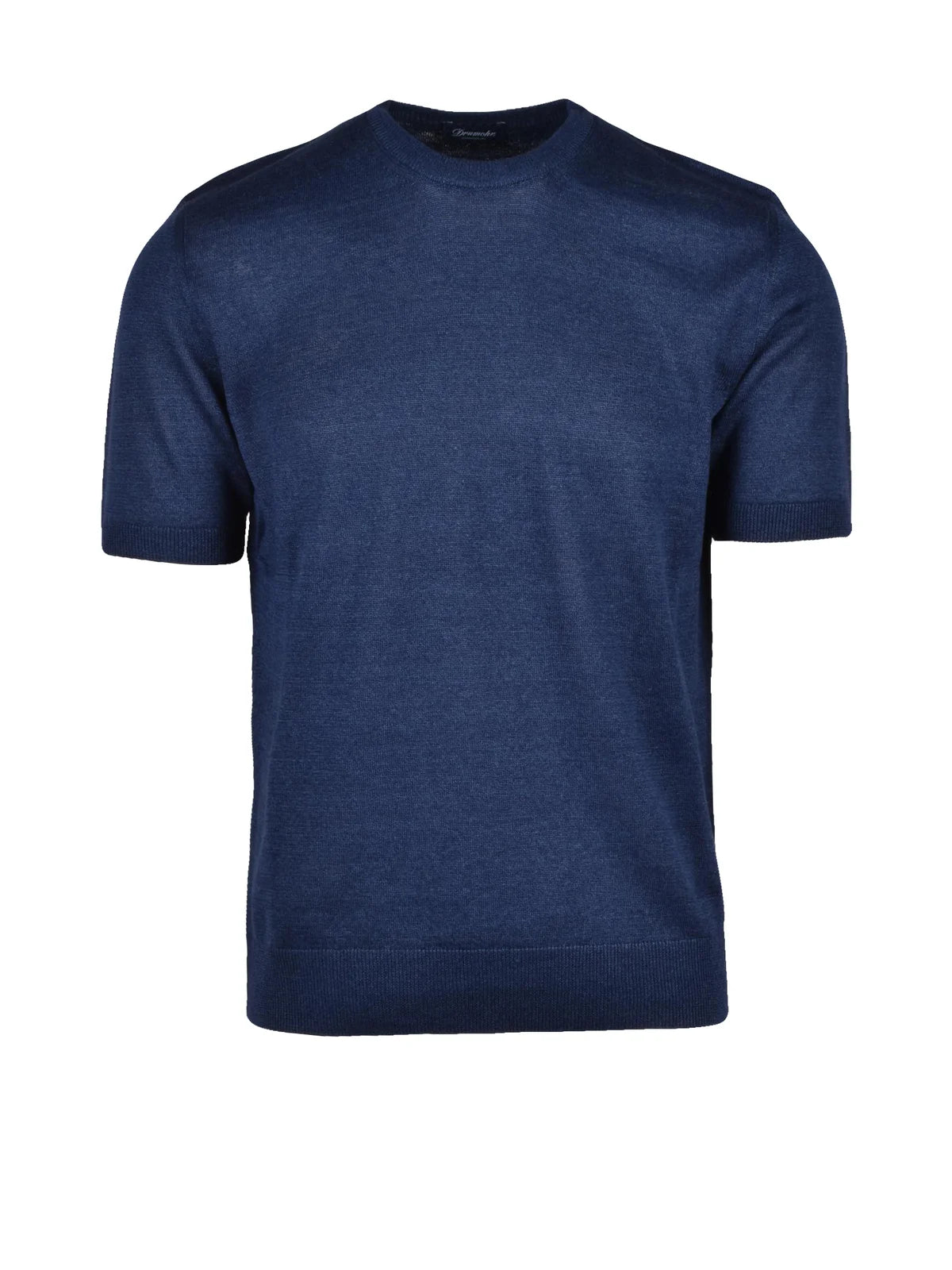 Deep Blue Fitted Crewneck Top