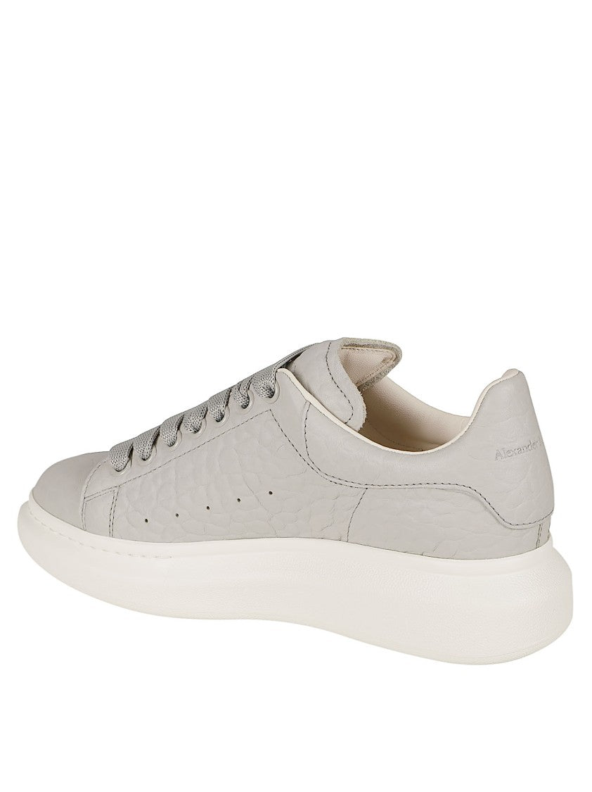 Cool Grey Dumbo Grain Leather Low-Top Sneakers