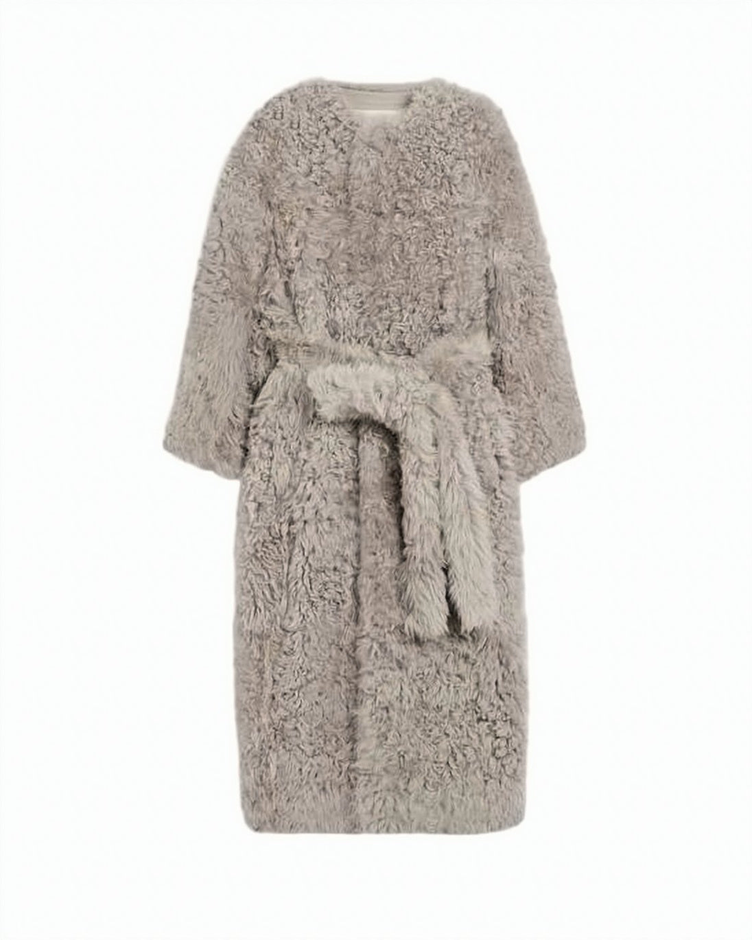 Plush Lambskin Long Coat