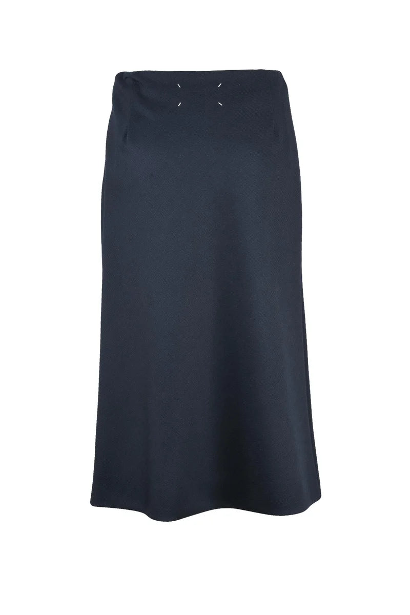 Flared Midi Skirt - Blue