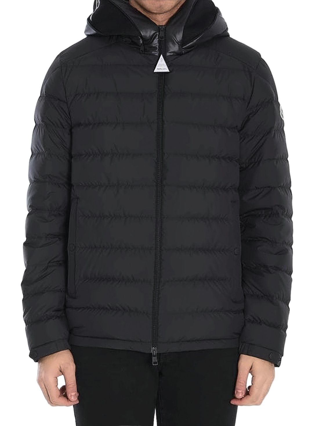 Quilted Black Padded Jacket with Hood