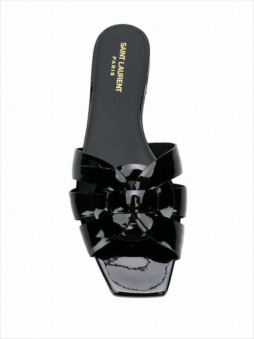 Patent Leather Flat Mule