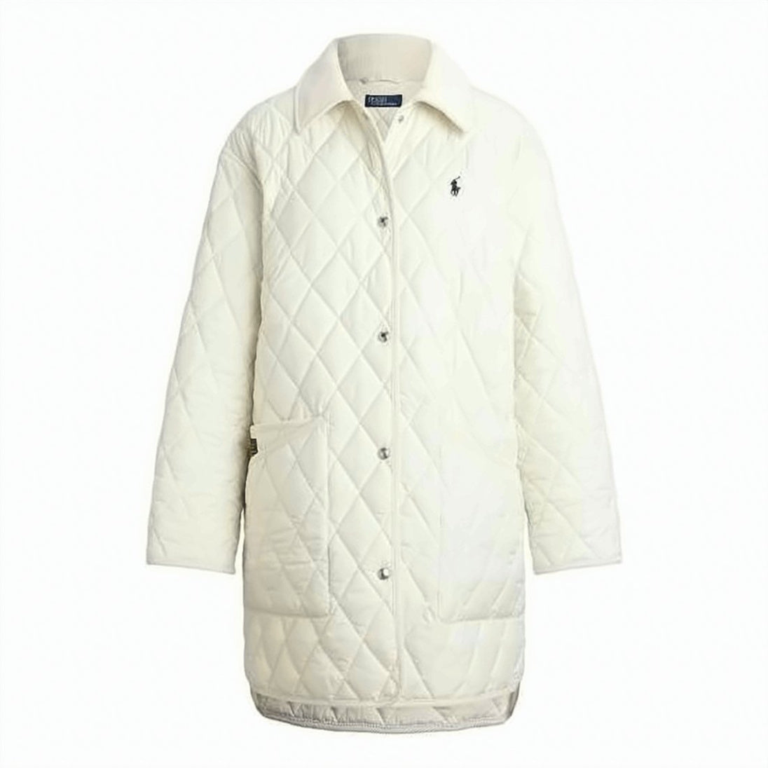 Diamond Pattern Quilted Long Jacket