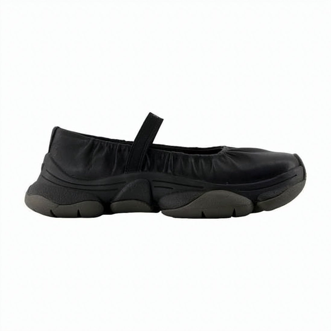 Soft Gathered Upper Sneakers With Chunky Rubber Sole