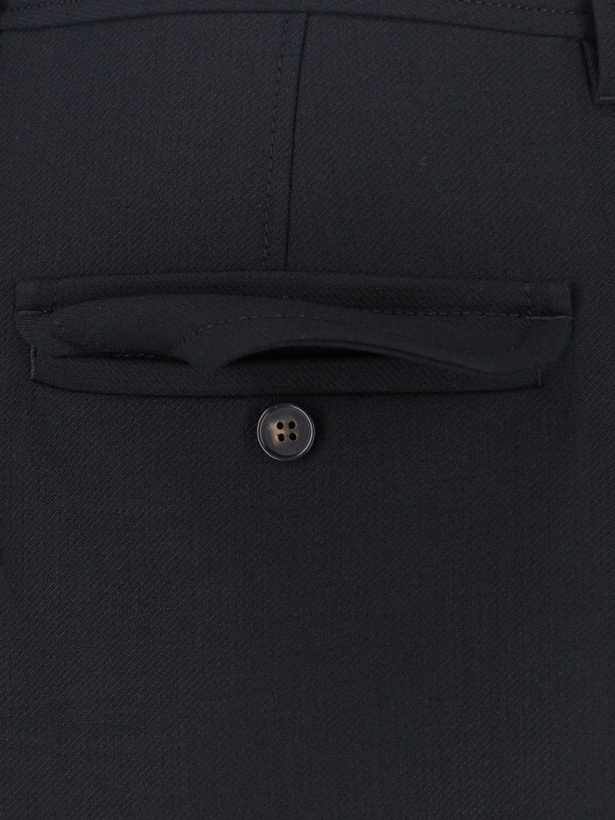 Black Blaire Cropped Tailored Wool Trousers