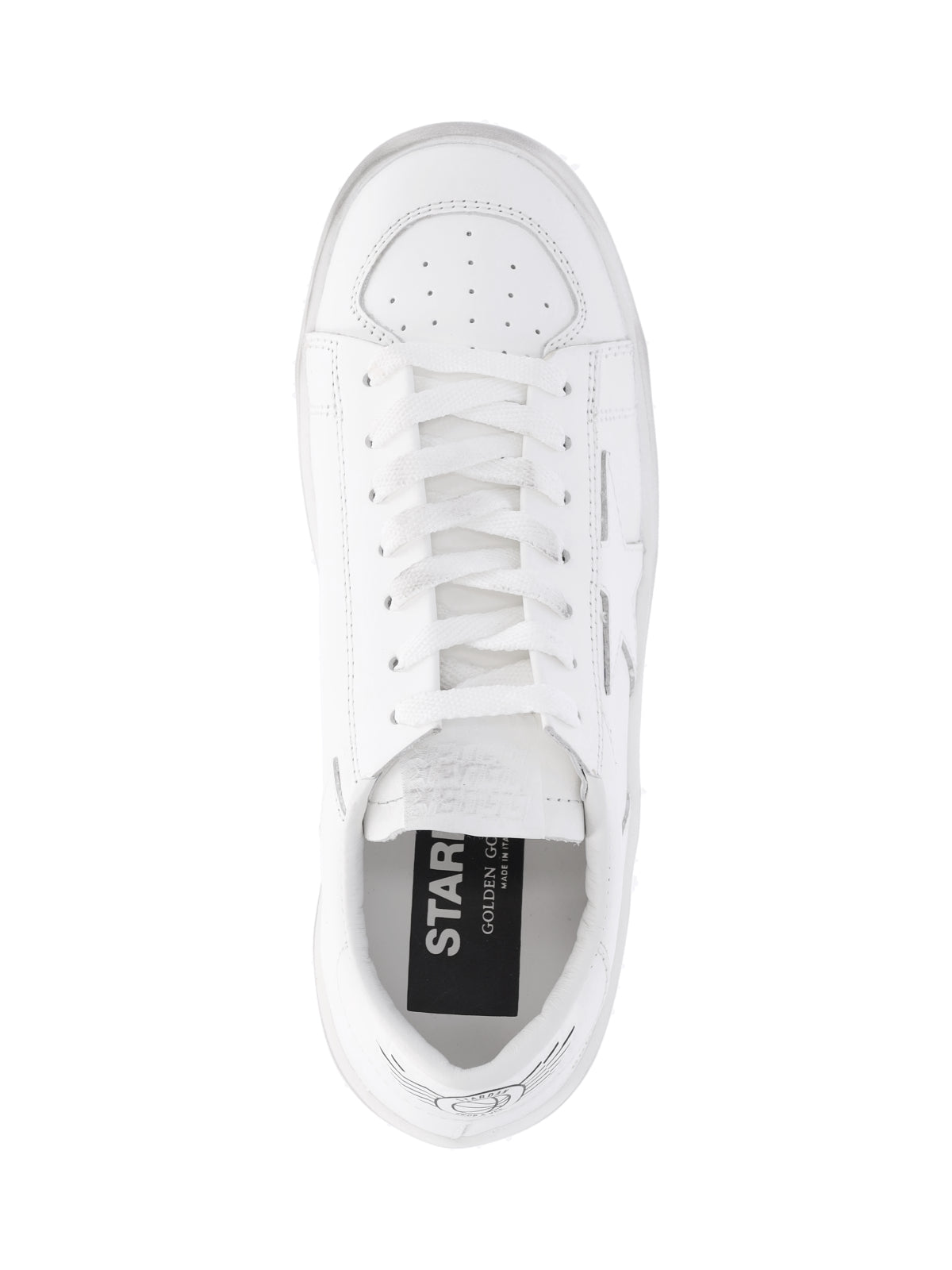 White Stardan Worn Calf Leather Sneakers