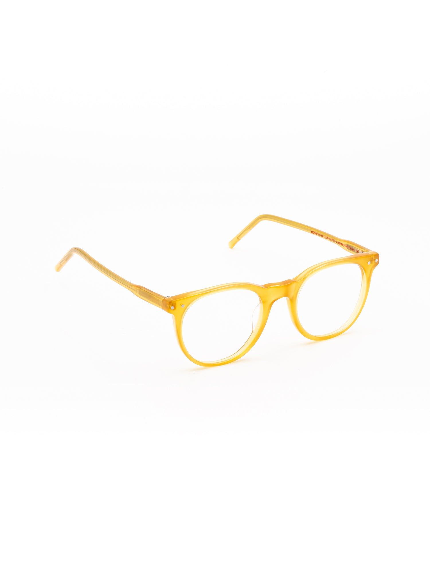 Vibrant Yellow and Orange Optical Frames with Acetate and Celluloid Construction