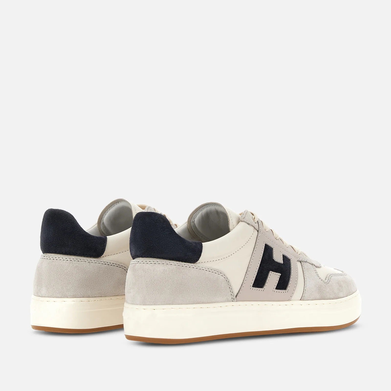 H668 Allacciato H Banda Sneakers in Beige Blue