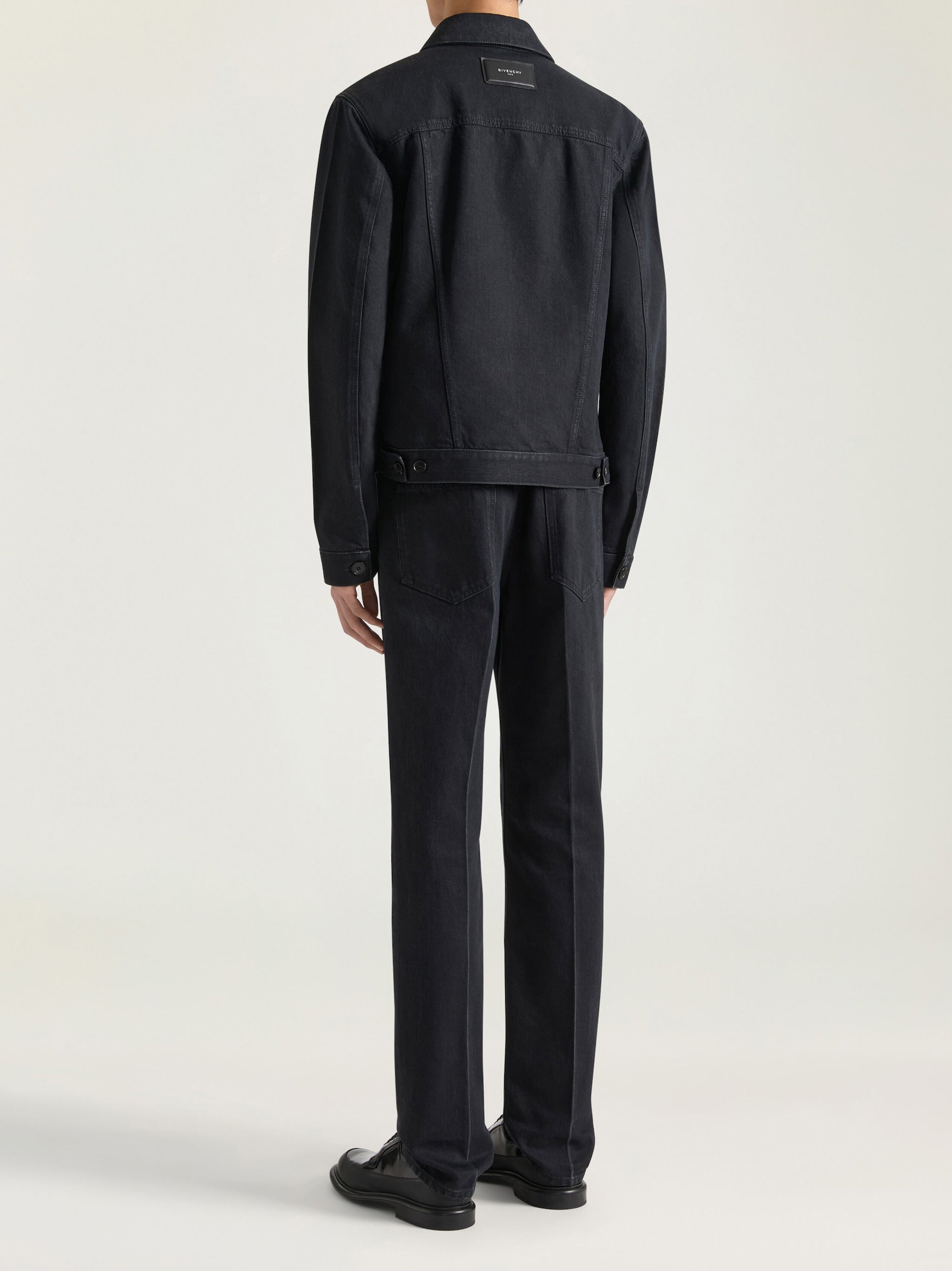 Classic Black Denim Tailored Fit Jacket