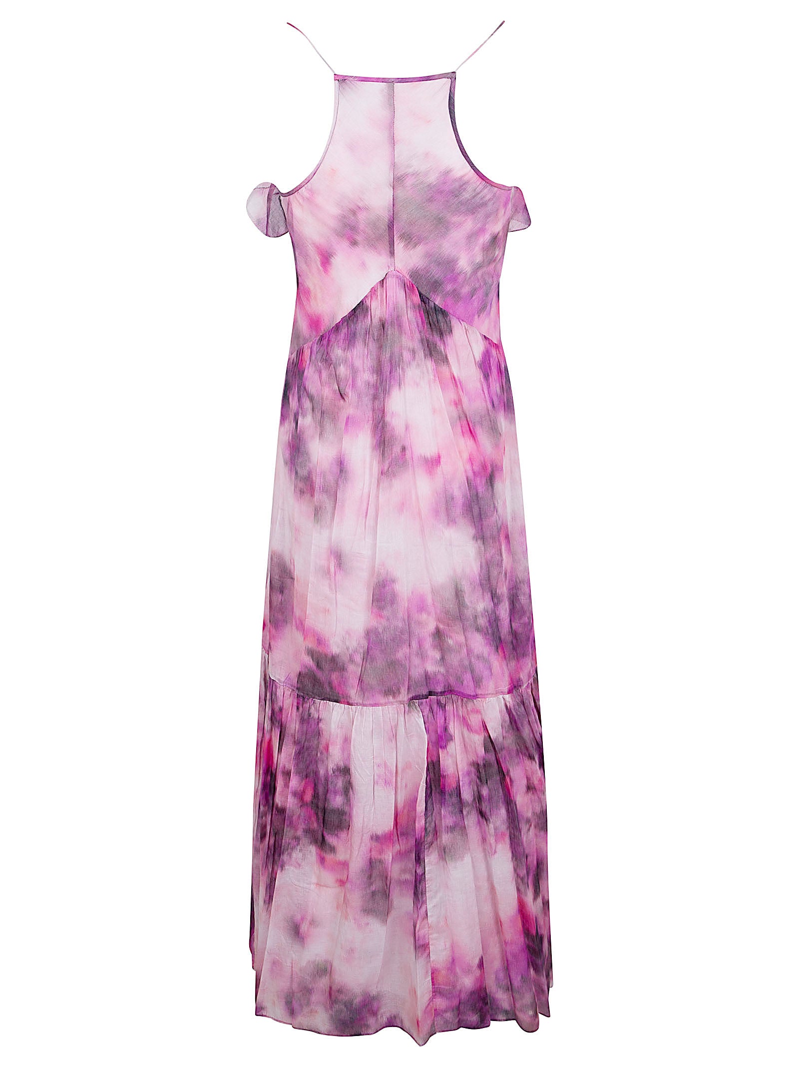 Maxi Dress in Organic Cotton Voile with Cloud Print