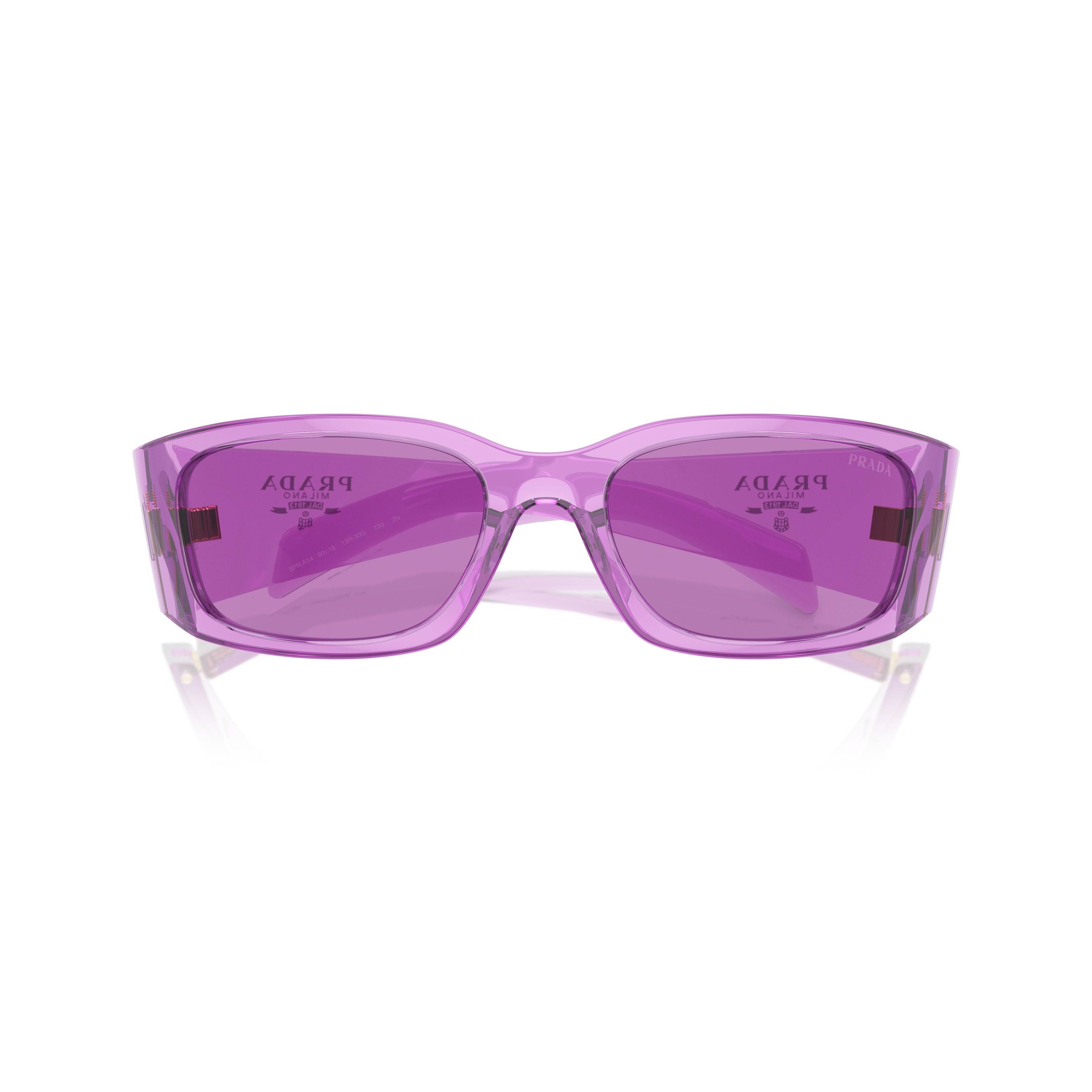 0pr A14s Translucent Purple Rectangular Sunglasses