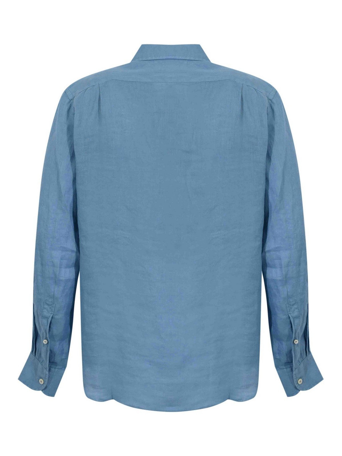Minimalist Long-Sleeve Button-Up Shirt with Classic Collar