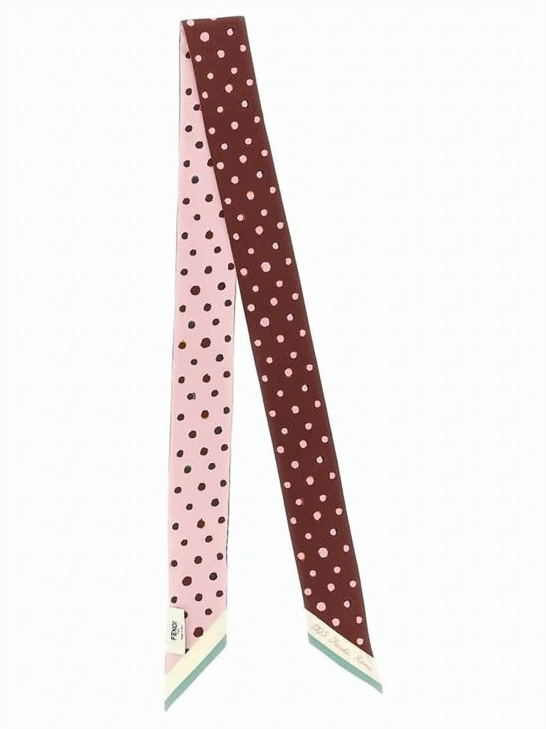 Playful Polka Dot Slim Silk Scarf