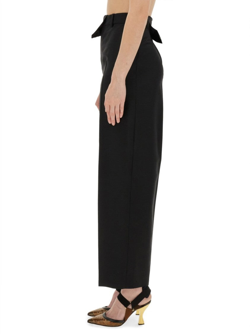 Asymmetrical Waist Pants With