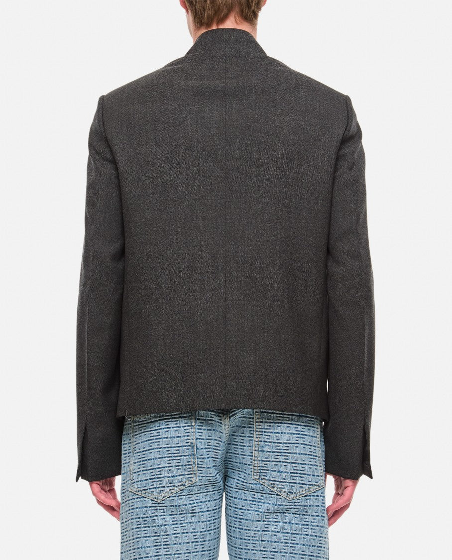 Zipped Short Structured Jacket