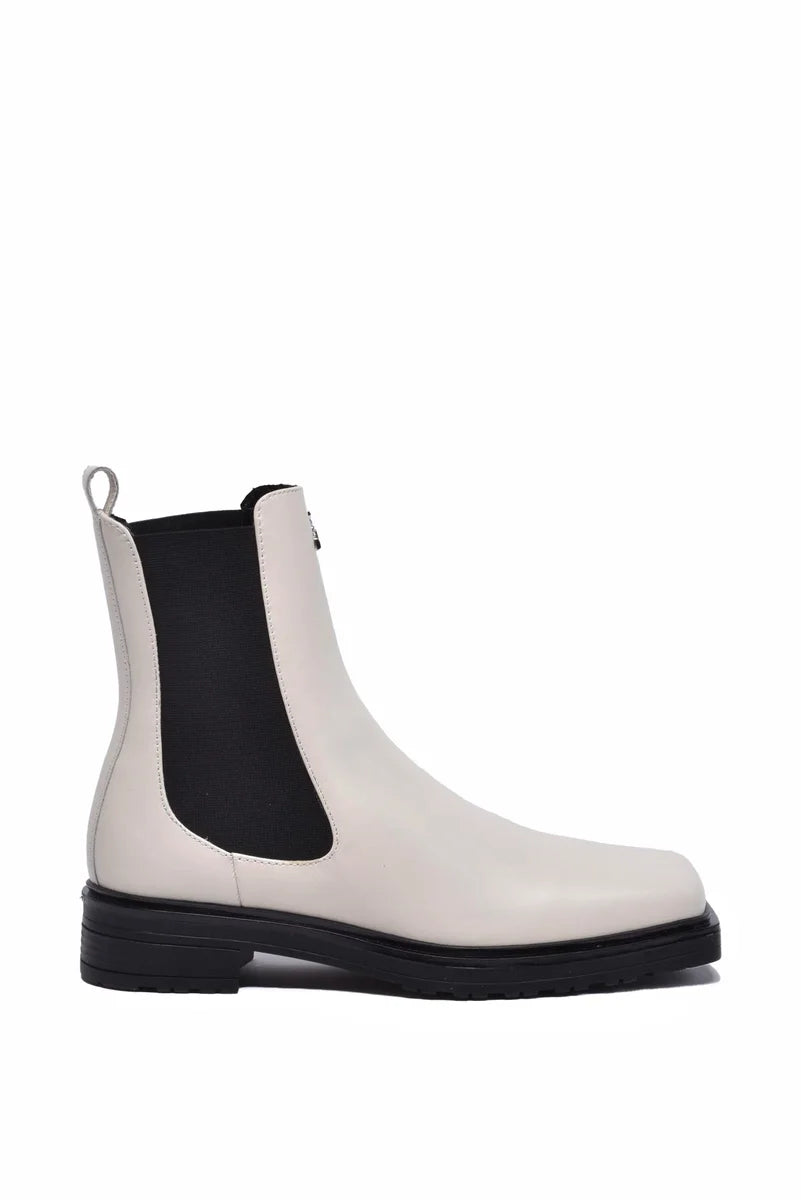 Ankle Boot 3cm Heel - White