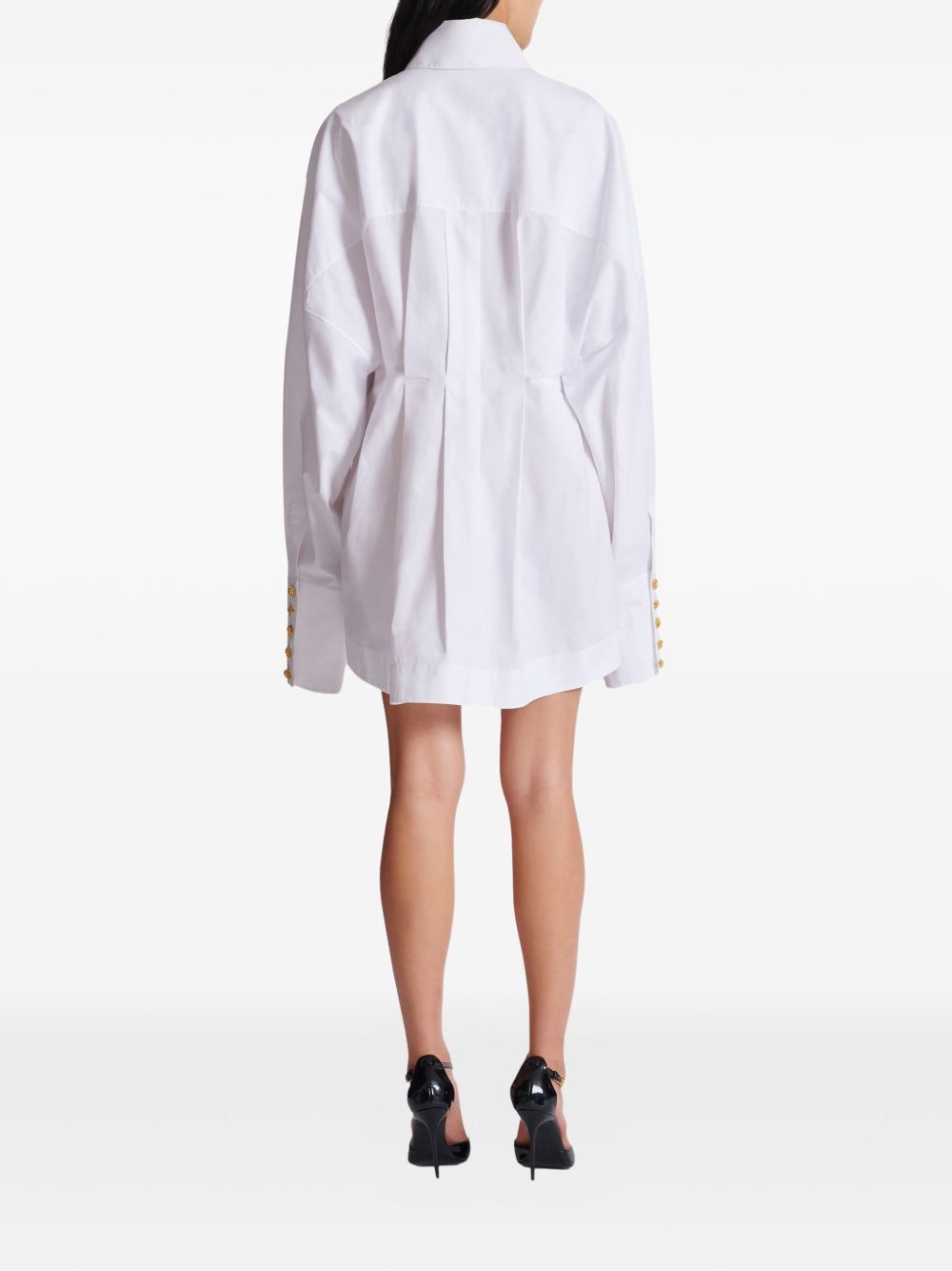 Long Sleeve Poplin Mini Dress
