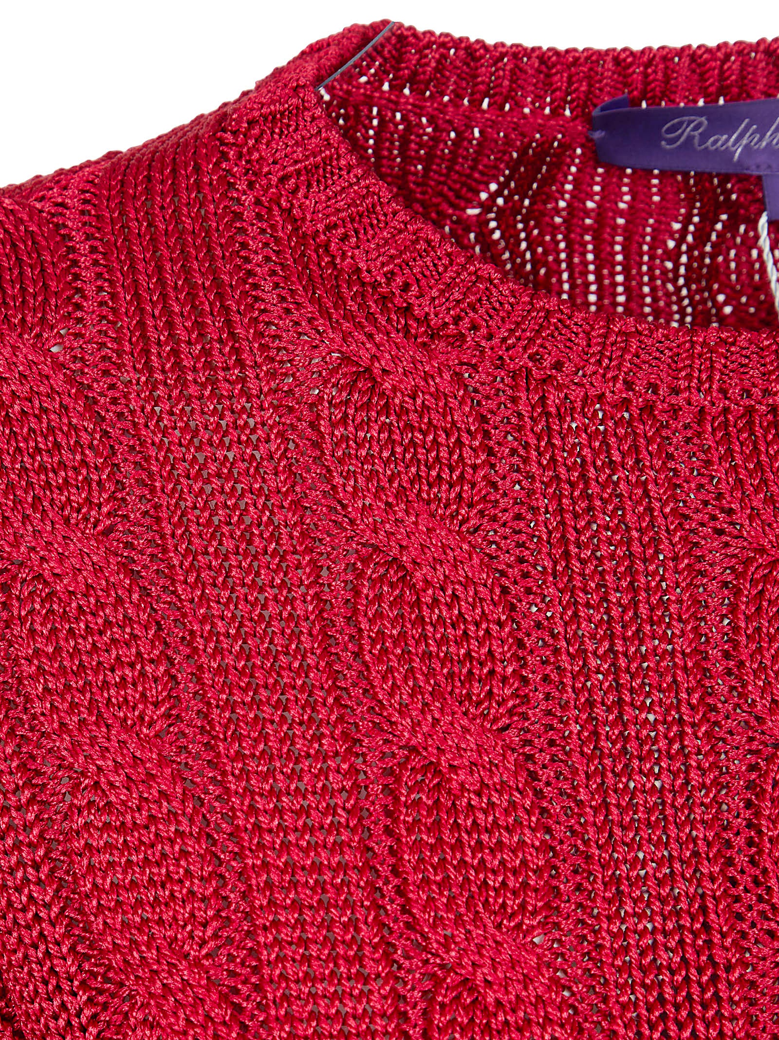 Cable Knit Silk Sweater with Crew Neckline
