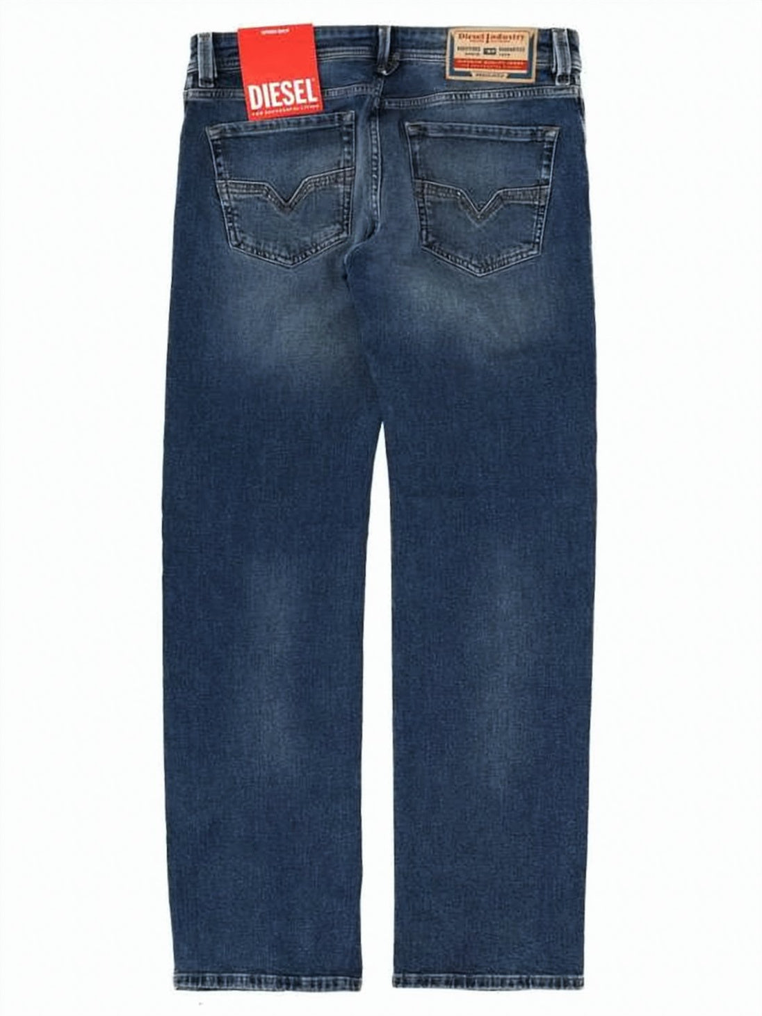 Regular Fit Straight-Leg Jeans With Medium Blue Wash