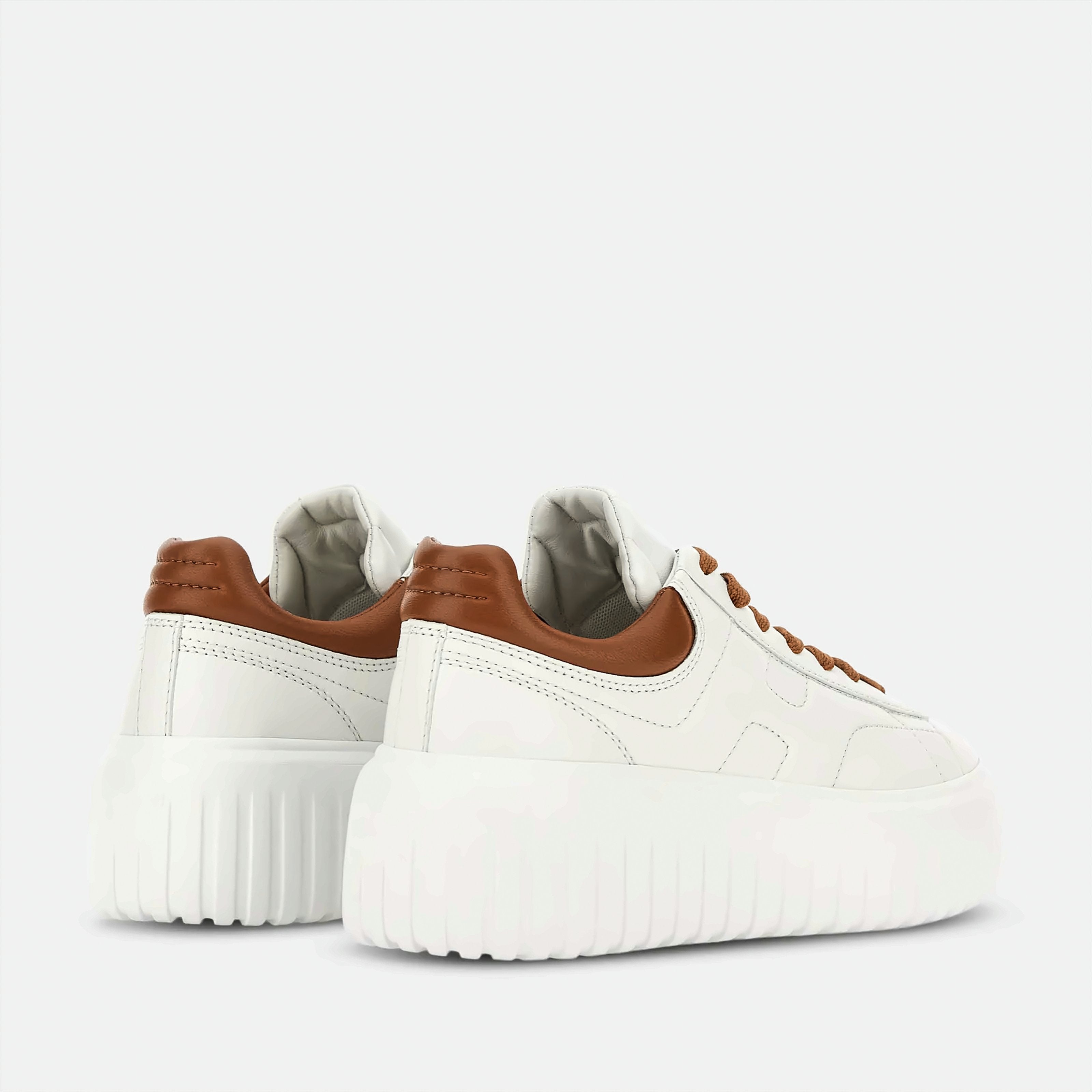 Elegant White Leather Sneakers