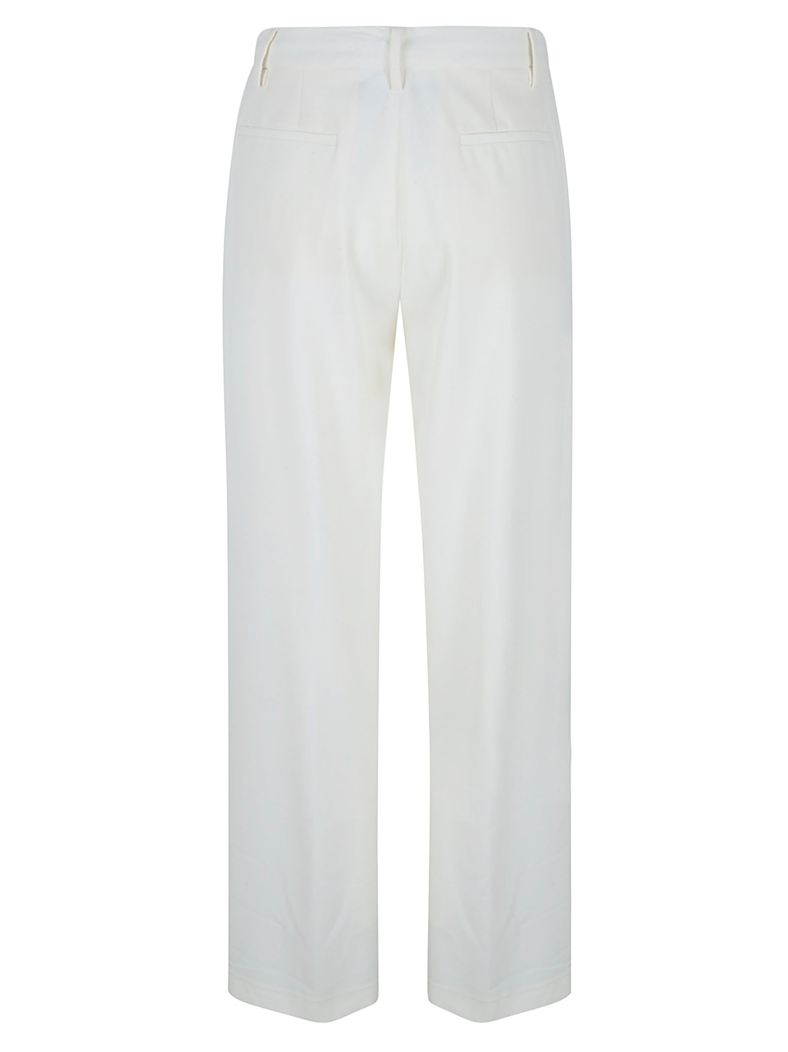 Wide-Leg Trousers with Tulle Detail