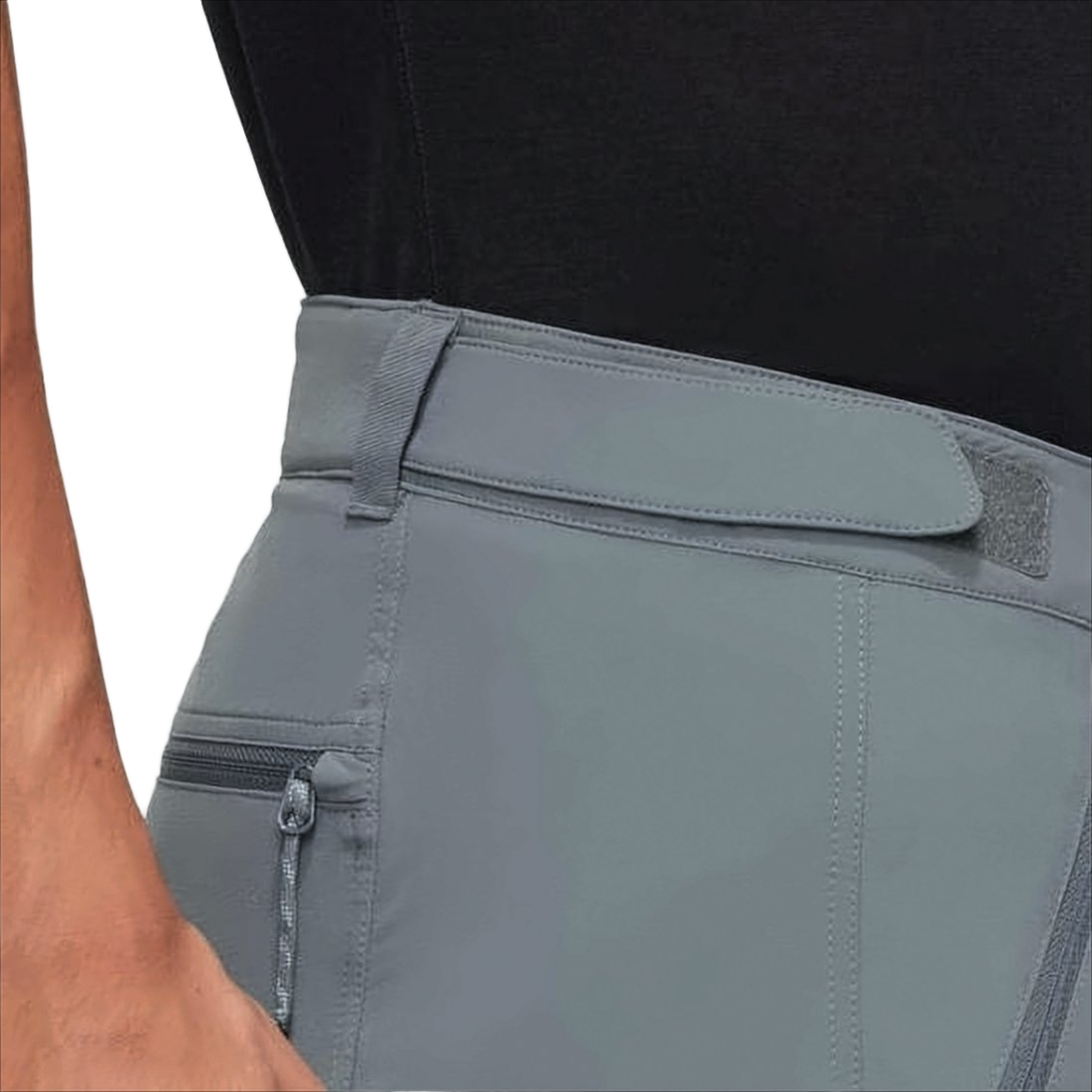 Straight-Fit Casual Pants with Adjustable Waistband