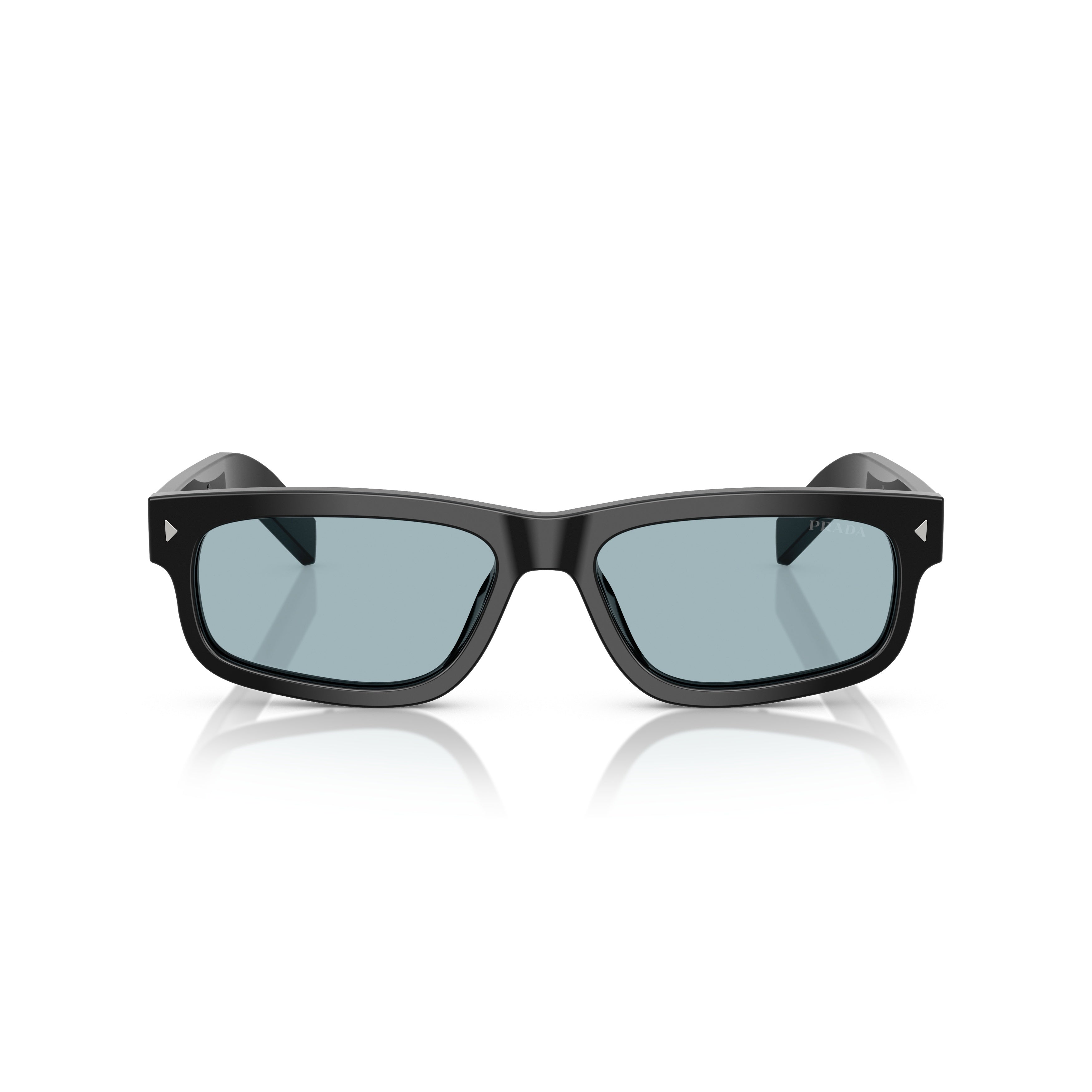 0pr B11s Rectangular Black Acetate Sunglasses