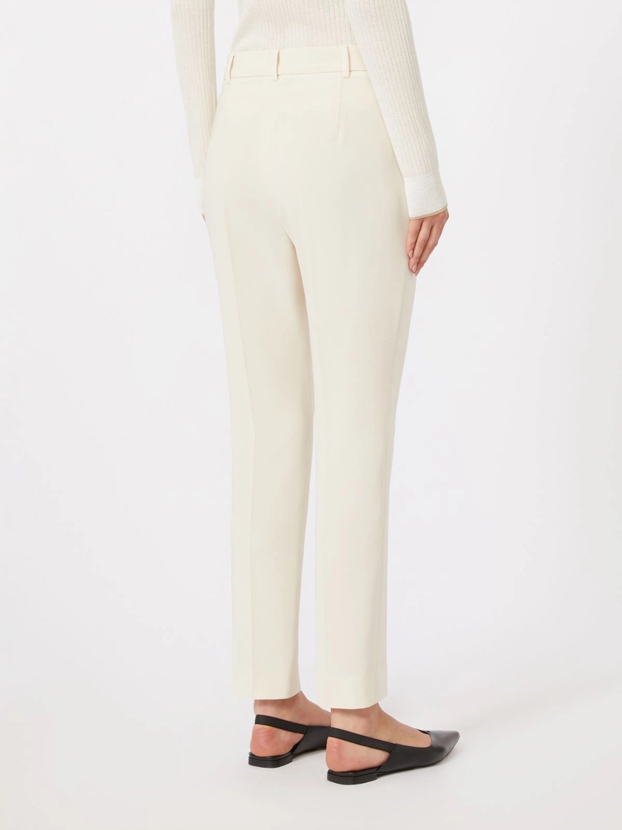 White Jerta Straight-Leg Tailored Trousers